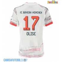 Camisa de time de futebol Bayern Munich Michael Olise #17 Replicas 2º Equipamento Feminina 2025-26 Manga Curta